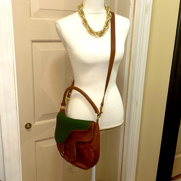 Bags Rare Equestrian Crossbody Bag 3 Way Convertible Handle Brown